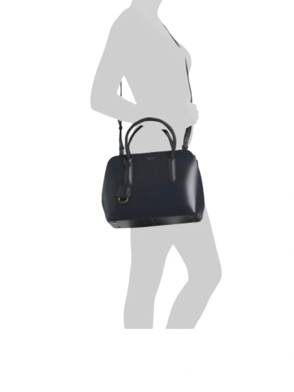 Radley London Black leather liverpool street 2.0 medium ziptop satchel NWT